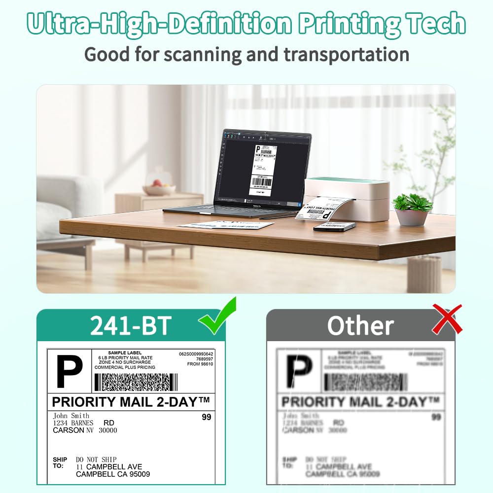 Phomemo Bluetooth Thermal Shipping Label Printer