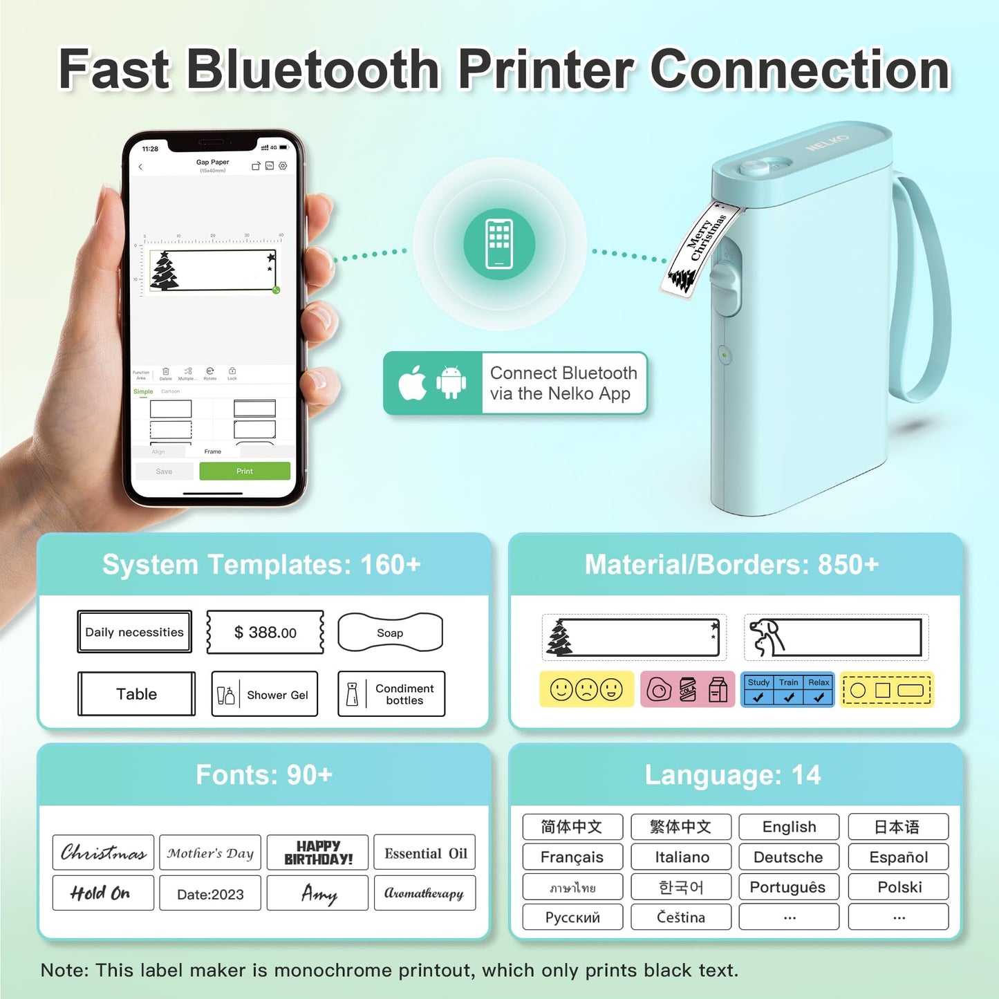 Nelko Label Maker Machine with Tape