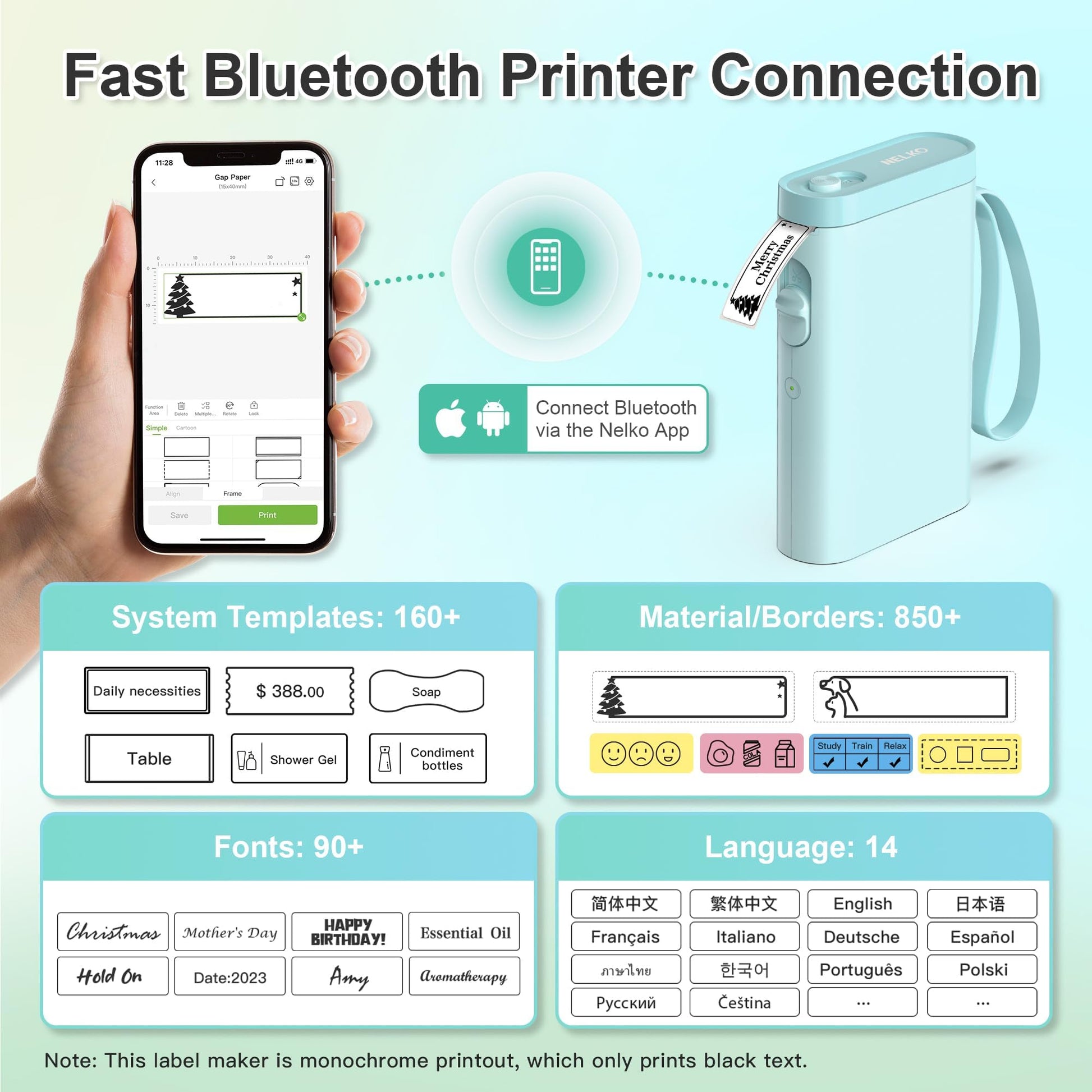 Nelko Label Maker Machine with Tape