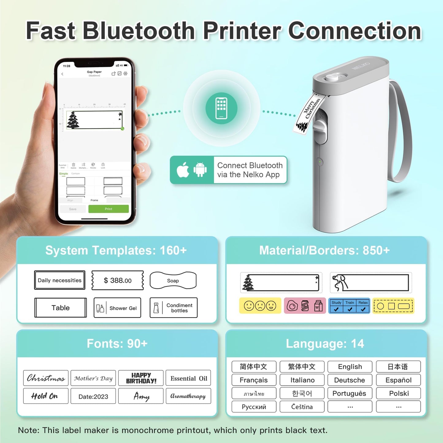 Nelko Label Maker Machine with Tape