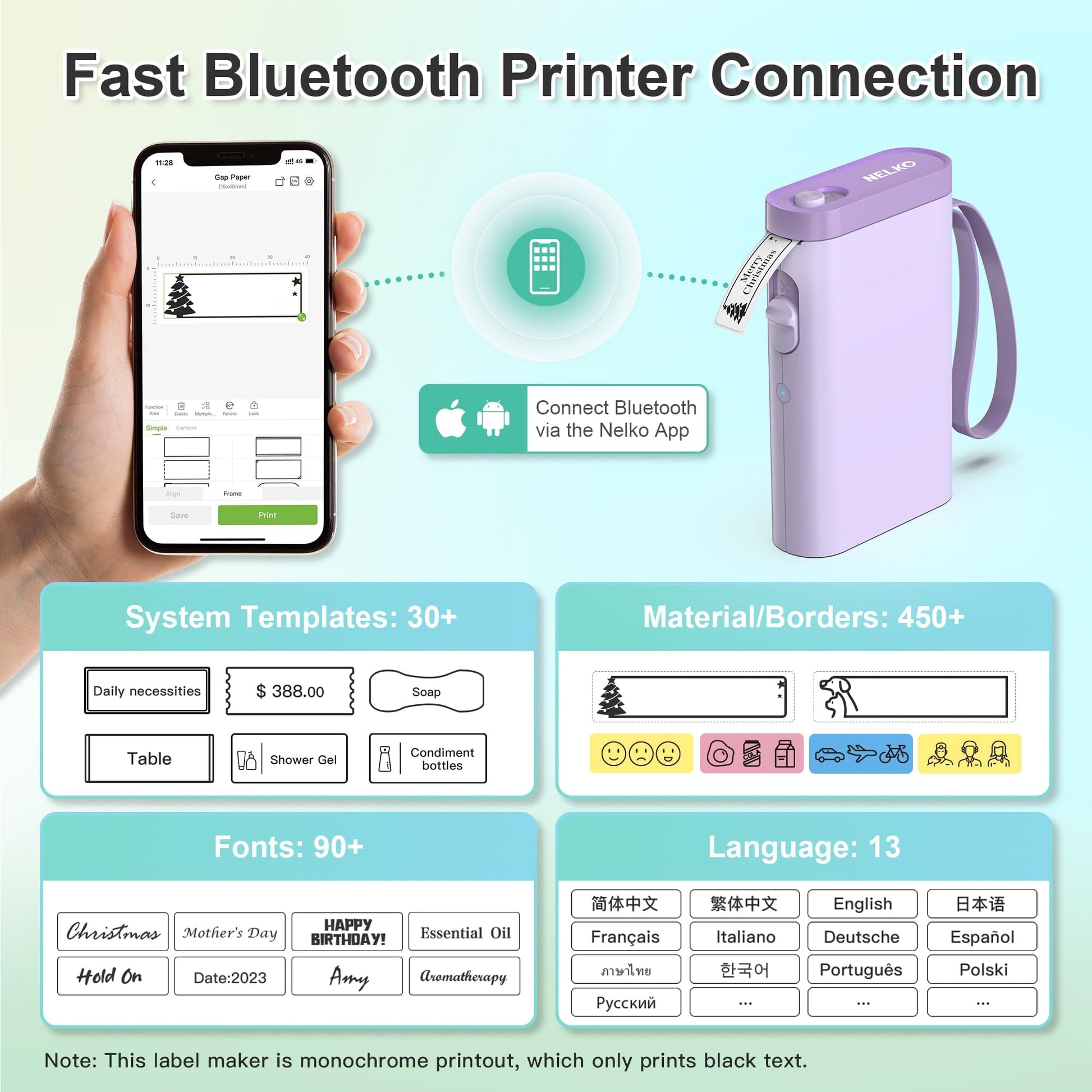 Nelko Label Maker Machine with Tape