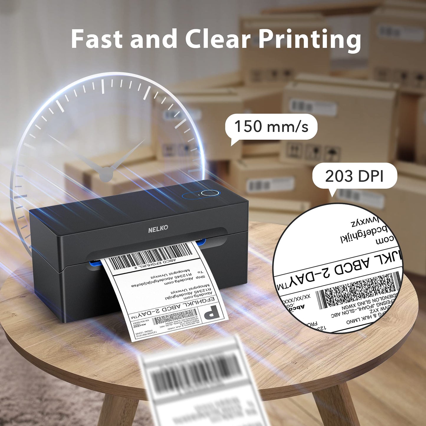 Nelko Bluetooth Thermal Shipping Label Printer